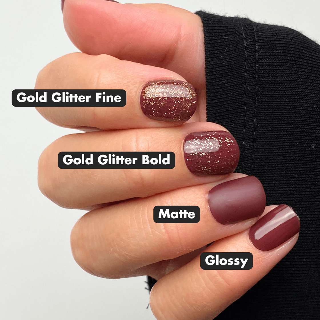 UV Top Coat: Gold Glitter Bold